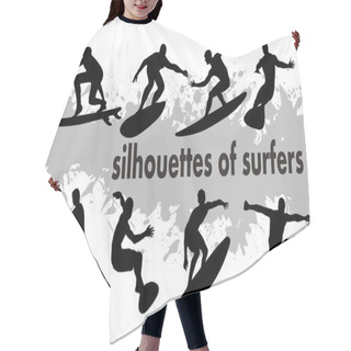 Personality  Silhouettes Of Surfers Hair Cutting Cape