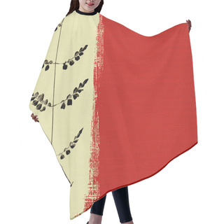 Personality  Black Leaf On Red Box Background Hair Cutting Cape