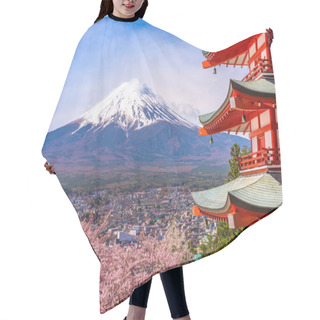 Personality  Pagoda And Fuji In Spring Hair Cutting Cape