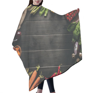Personality  Fresh Vegetables Background Hair Cutting Cape