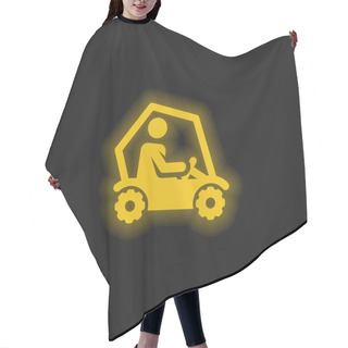 Personality  All Terrain Yellow Glowing Neon Icon Hair Cutting Cape