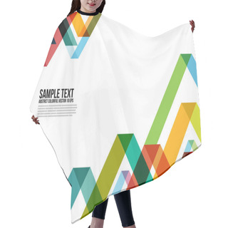 Personality  Abstract Colorful Triangle Pattern. Background , Cover , Layout , Magazine, Brochure , Poster , Website , Namecard , Etc. Hair Cutting Cape