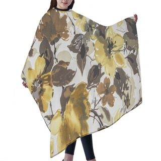 Personality  Fabric Of Different Colors With A Pattern Of Flowers Hair Cutting Cape