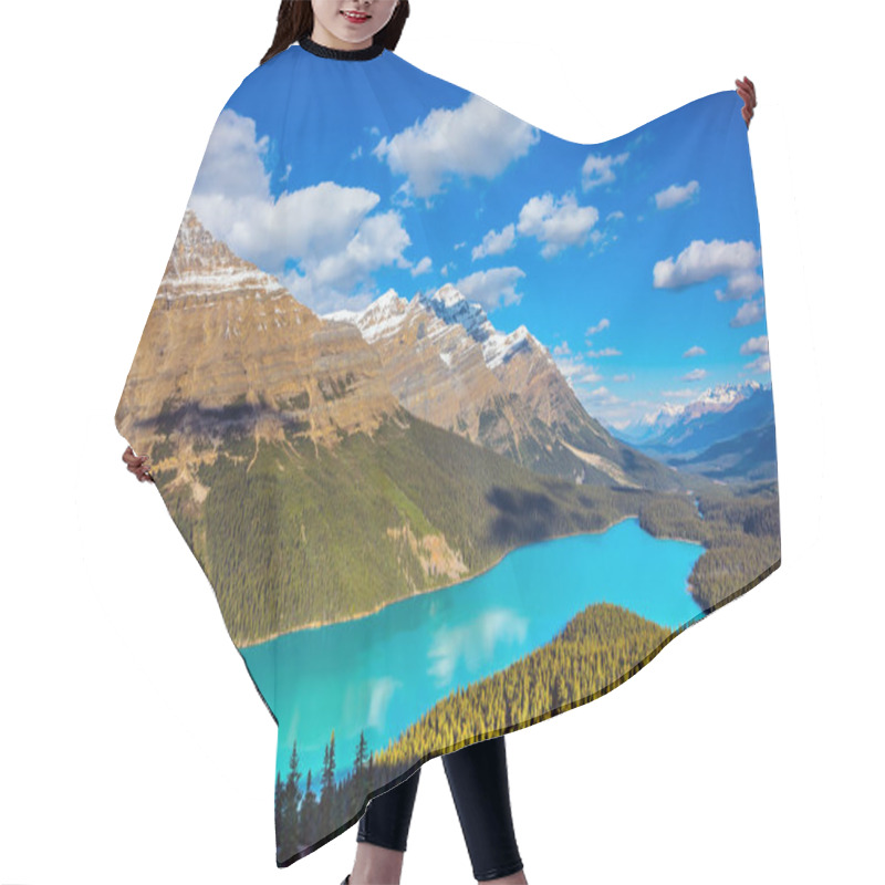 Personality  Picturesque Lake In Form Of Wolf Head Hair Cutting Cape