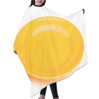 Personality  Yellow Empty Plate On White With Clipping Path Hair Cutting Cape