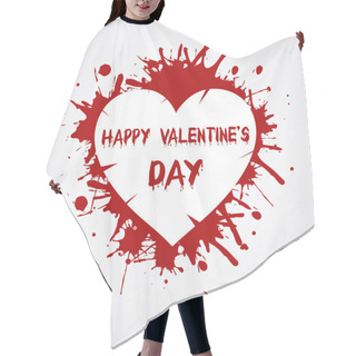 Personality  Valentines Day Background With Heart. Hair Cutting Cape