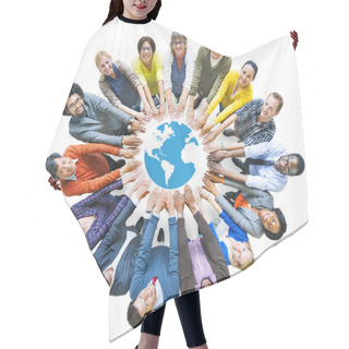 Personality  People And Globe Symbol Hair Cutting Cape