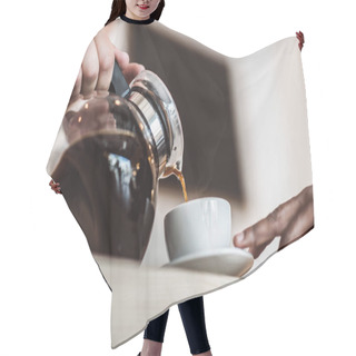 Personality  Waiter Pouring Coffee Hair Cutting Cape