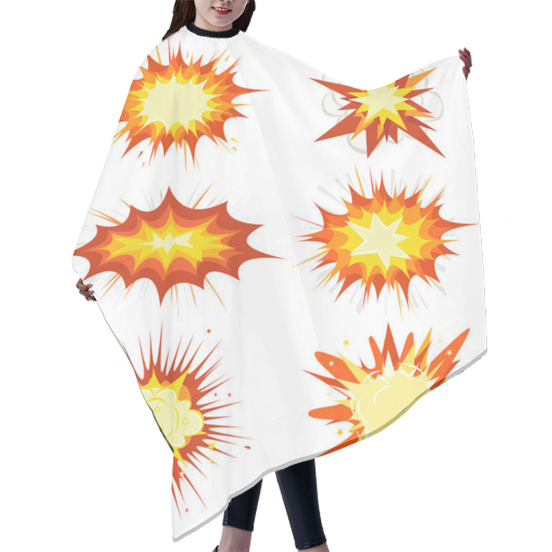 Personality  Comic Book Explosion, Bombs And Blast Set hair cutting cape