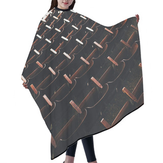 Personality  High Angle View Of Wooden Seats In Circus  Hair Cutting Cape
