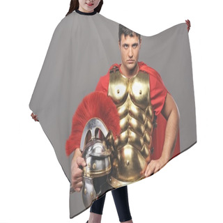 Personality  Portrait Of A Roman Legionary Soldier Hair Cutting Cape