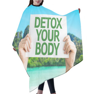 Personality  Detox Your Body Card Hair Cutting Cape