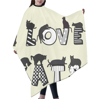 Personality  I Love Cats Hair Cutting Cape