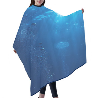 Personality  Underwater Sunlight With Air Bubbles Hair Cutting Cape