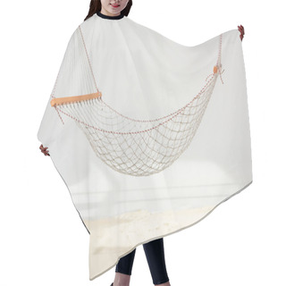 Personality  Hanging Hammock Made Of Net Over Sand On Grey Hair Cutting Cape