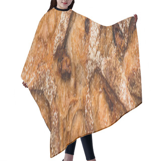 Personality  Close Up View Of Fresh Baked Bread Crust, Panoramic Shot Hair Cutting Cape