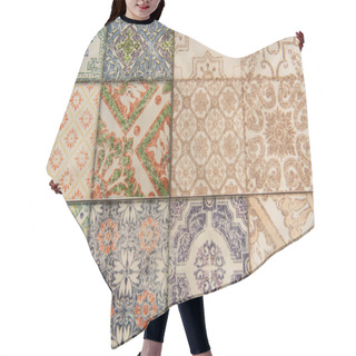 Personality  Background Of Tiles With Orient, Multicolored Ornamental Pattern, Top View Hair Cutting Cape