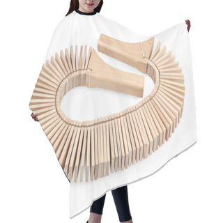 Personality  Wooden Musical Ratchet Hair Cutting Cape