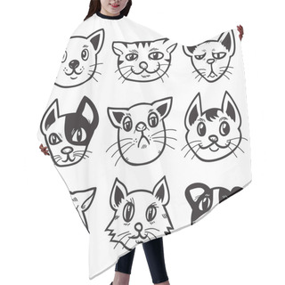 Personality  Cartoon Cats Set Hair Cutting Cape