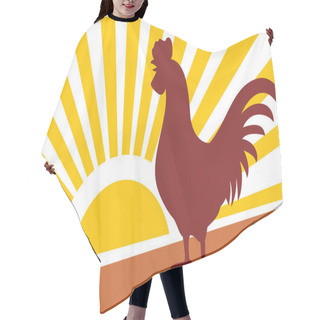 Personality  Rooster And Morning Sun Hair Cutting Cape