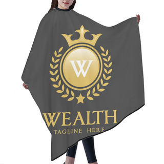Personality  Letter W Logo - Classic Luxurious Style Logo Template Hair Cutting Cape