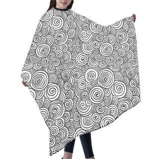 Personality  Abstract Hand Drawn Circles Seamless Background Pattern Hair Cutting Cape