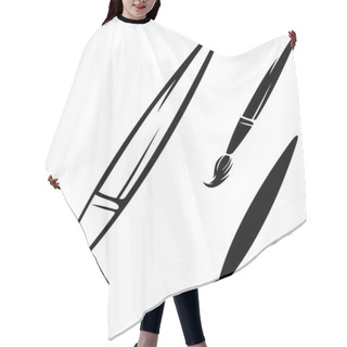 Personality  Paint Brush Hair Cutting Cape