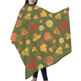 Personality  Luxuriant Seamless Pattern With Autumn Leaves Hair Cutting Cape