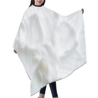Personality  White Texture And Smear Of Face Cream Or White Acrylic Paint Isolated On White Background Hair Cutting Cape
