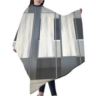 Personality  3d Blank Empty Advertising Flags On Building Wall Hair Cutting Cape