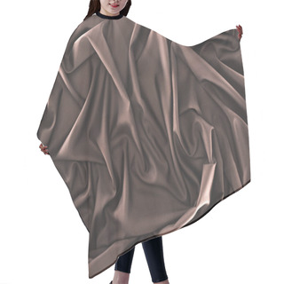 Personality  Full Frame Of Folded Dark Silk Cloth As Background Hair Cutting Cape