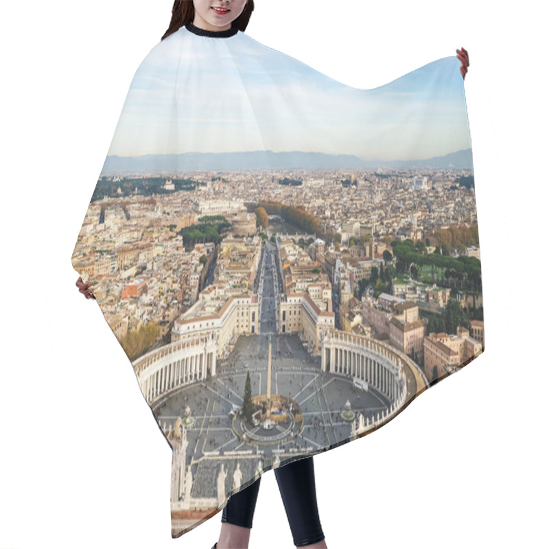 Personality  Piazza San Pietro Against Blue Sky In Vatican City  Hair Cutting Cape