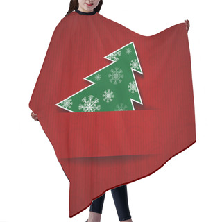 Personality  Christmas Tree Postcard Hair Cutting Cape