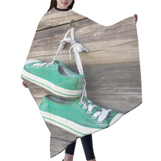 Personality  Pair Of Old Sneakers Hair Cutting Cape