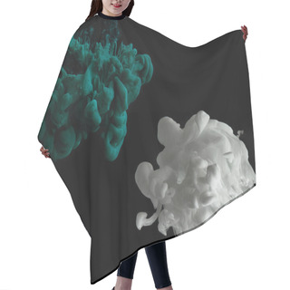 Personality  Green And White Splashes Of Paint On Black Background Hair Cutting Cape