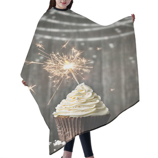 Personality  Cupcake With Sparkler Hair Cutting Cape
