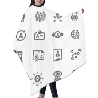 Personality  Human Resource Management Icon Set 2, Vector Eps10 Hair Cutting Cape