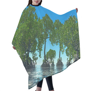 Personality  Red Mangroves On Florida Coast 3d Rendering Hair Cutting Cape