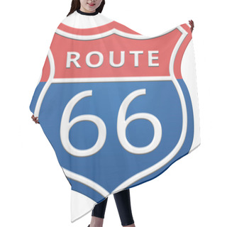 Personality  US Route 66 Sign, Route Sixty Six Road Shield Sign With Route Number And Textretro Style. 3d Render Hair Cutting Cape