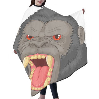 Personality  Angry Gorilla Head Character Hair Cutting Cape
