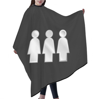 Personality  Activism Silver Plated Metallic Icon Hair Cutting Cape
