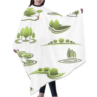 Personality  Green Trees In Landscapes Icons Hair Cutting Cape