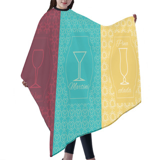Personality  Set Linear Alcoholic Ornament Card Hair Cutting Cape