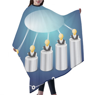 Personality  Business Concept Vector Illustration Hair Cutting Cape
