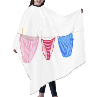 Personality  Three Pair Of Panties On Clothesline Hair Cutting Cape