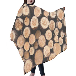Personality  Detail Of A Timber Background Hair Cutting Cape