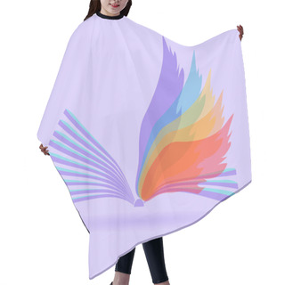 Personality  Abstract Opened Book Hair Cutting Cape