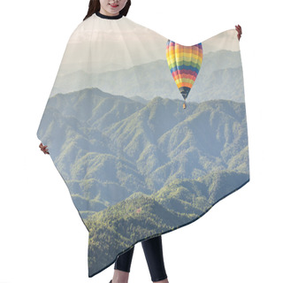 Personality  Hot Air Balloon Over The Mountain Hair Cutting Cape