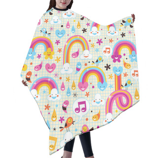 Personality  Rainbows Pattern Hair Cutting Cape