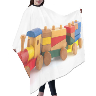 Personality  Wooden Toy Train Hair Cutting Cape